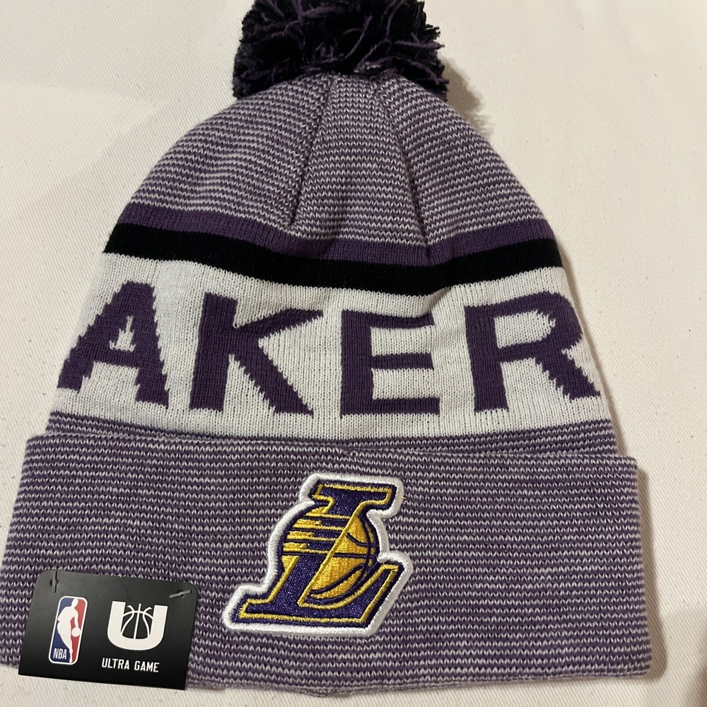 Los Angeles Lakers LA Knit Winter Hat Beanie Ultra Game Cap Sideline NBA
